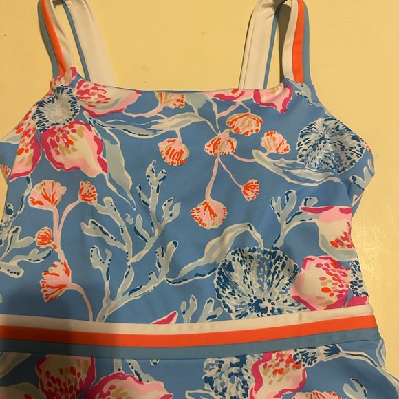 Lilly Pulitzer Pink Blue Halter Sun/tennis dress - Picture 2 of 7
